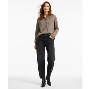 The White Company Curved-Hem Relaxed-Fit Knitted Shirt Cardigan Cashmere Wool L